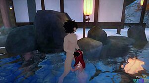 Virtuele seksfantasie komt tot leven met zondige reiziger in 3D-cartoon