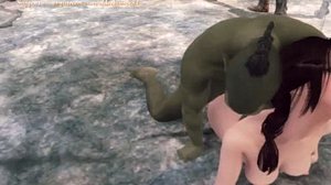 HD cartoon porn video features brutal gangbang with orcs and thugs