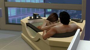 Sims 4 Sansürsüz Jakuzi blowjob videosu