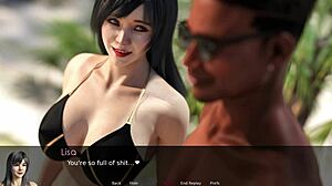 Pengembaraan erotik Lisa dengan Byron di pantai dalam hentai 3D