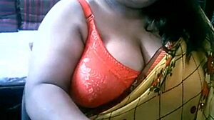 Desi aunt with big tits at work