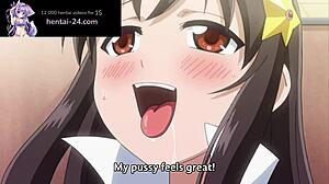 A group of men pleasure one woman in uncensored hentai with English translation